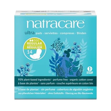 Natracare Pads Ultra Reg & Wings, 14 pc