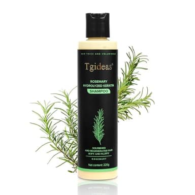 Tgideas Rosemary Biotin Shampoo - Volumizing, Sulfate-Free, for Thinning, Dry, Damaged Hair, Vegan, Color-Safe, 7.4 fl oz