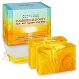 CLERZENA Honey Turmeric Kojic Acid Soap Bars for Dark Spots | Vitamin C & E, Retinol, Collagen Spot Treatment for Face | All Natural Turmeric Soap Bar for Women & Men