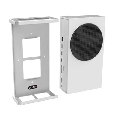 Bylitco All Metal Wall and Under Desk Bracket for Xbox Series S ,Mount for XSS,White