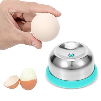 Egg Piercer with Retractable Pin, Stainless Steel Egg Poker for Hard Boiled Eggs, Great Eggshell Peeler Tool to Get Good Hard Boiled Eggs, Egg Piercer Hole Seperater for Quick Peel Anti-Burst