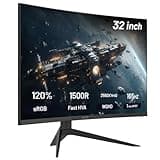 Skytech Gaming 32-inch Curved Gaming Monitor up to 165Hz, QHD 2K(2560 x 1440), 2ms Response Time, 1500R VA Panel, FreeSync & G-Sync Support, Swivel Tilt Height Pivot Adjustable, HDMI & DisplayPort