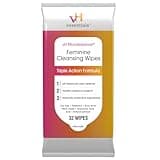 vH essentials Prebiotic pH Balanced Vaginal Suppositories Box Original Version 15 Count & pH Balanced Feminine Cleansing Wipes with Prebiotics Tea Tree Boric Acid Aloe & Witch Hazel 30 Count