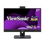 ViewSonic VG2757V-2K 27 Inch 1440p Video Conferencing Docking Monitor with Windows Hello Compatible IR Webcam, Advanced Ergonomics, and 90W USB C for Home and Office