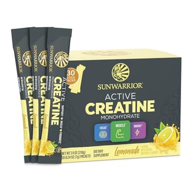 Creatine Monohydrate Powder Micronized PreWorkout Recovery Supplement | Support Muscle Building Strength Training Cognition | Vegan & Keto Friendly Easily Mixes, Pop Box 30 Servings, Lemonade Flavored