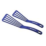 Rachael Ray Kitchen Tools and Gadgets Nylon Cooking Utensils / Spatula / Fish Turners - 2 Piece, Blue, 10" & 12" Spatula Set
