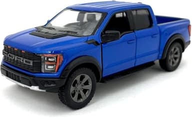 KiNSMART - 2022 Ford F-150 Raptor 5" 1:46 Scale Die Cast Model Toy Truck (Blue)