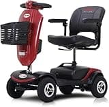 Christmas Gift for Mom Dad Parents Metro Mobility Scooters-Folding Mobility Scooter for Seniors-Electric Scooter with Seat for Adults-Long Range Power Extended Battery-with Flag and Charge-M1 Plus Red
