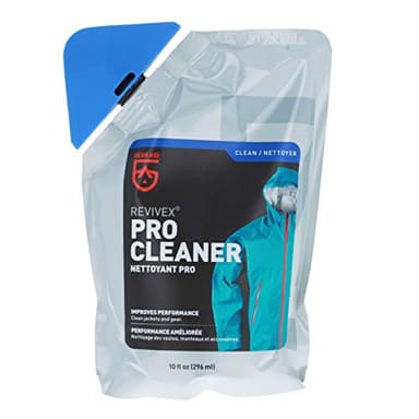 GEAR AID Revivex Pro Cleaner Wash for Synthetic Technical Fabrics, GORE-TEX Jackets, Tents, Sleeping Bags, Ski Pants, Gloves, and Outdoor Waterproof-Breathable Gear, 10 fl oz