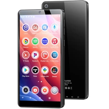 Oilsky 128GB MP3 Player with Bluetooth and WiFi, Android 13.0, 5.5" HD Touchscreen, 13MP Camera, Preloaded Spotify, Pandora, 1TB Expandable & Parental Controls