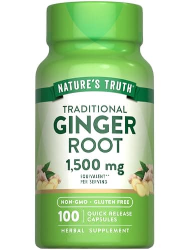Nature's Truth Ginger Root Capsules | 100 Count | from Ginger Root Extract | Non-GMO and Gluten Free Supplement