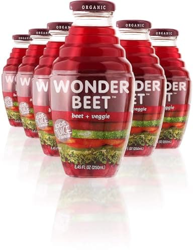 Beetology Organic Beet and Veggie Juice 8.45oz (6 Pack) | 100% Cold Pressed | Heart Healthy | Nutrient Packed Vegetable Juice | Vibrant Flavor