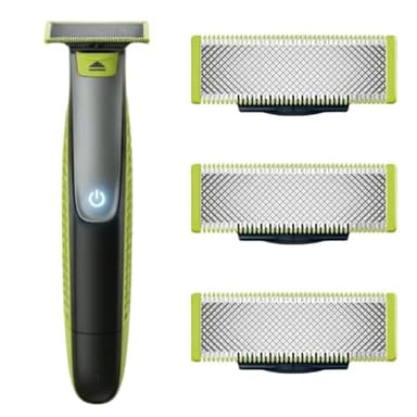 Pack of 3 | Upgraded T-Blade Replacements | Compatible with OneBlade Electric Trimmer | Precision Blades for a Smooth, Comfortable Shave