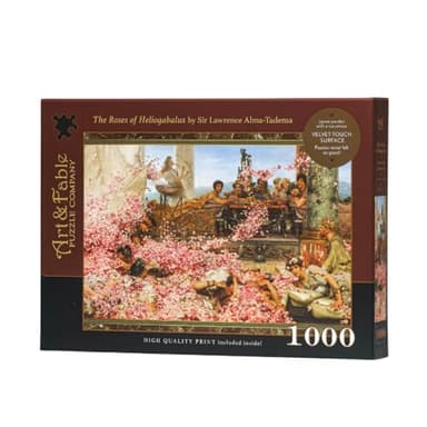 Art & Fable Puzzle Company The Roses of Heliogabalus by Sir Lawrence Alma-Tadema 1000 Piece Fine Artwork Premium Adult Jigsaw Puzzle - Perfect for Game Nights, Gifting, and Family Fun