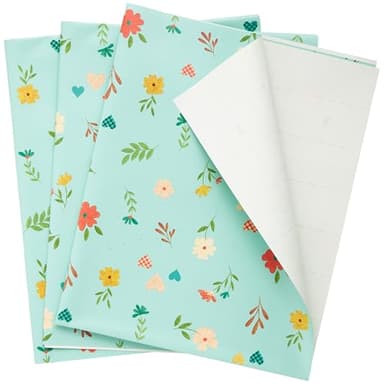 The Gift Wrap Company 58-191809 Cafe Floral Flat Gift Wrapping Paper Sheet Set, 30" x 23", Multicolor, 3 Pieces