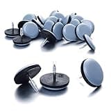 1" Nail on Furniture Sliders (24 Pack) - Furnigear Heavy Duty PTFE (Teflon) Chair Sliders Glides Wooden Furniture Movers Move Your Furniture Easily & Safety - Best Chair Leg Floor Protectors