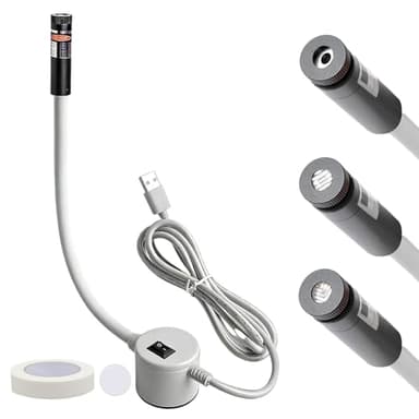 Magnetic Positioning Quilting Light for Sewing Machine, 3-in-1 Sewing Light Guide for Straight Stitching, Crosshairs and Dot Illumination Heads, Hands-Free Precision Sewing & Quilting Aid Tool