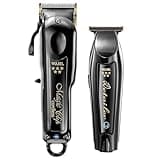 Wahl Professional Cordless Barber Combo Includes Magic Clip Blending Clipper and Detailer Li Trimmer 100 Min Runtime