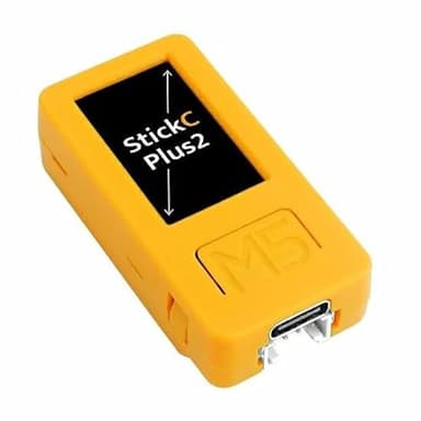 M5Stack Official M5StickC PLUS2 - ESP32 V3 Mini IoT Development Kit - Built in 200mAh Battery, Yellow