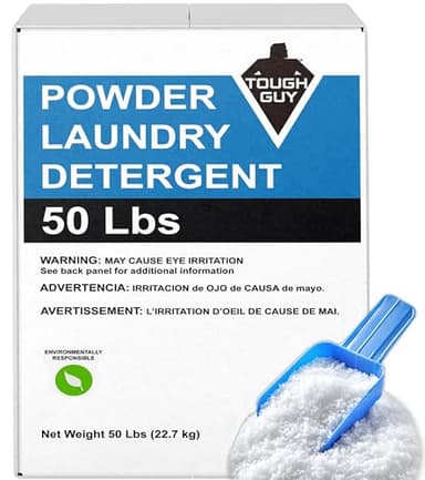 (50 LBs) - Laundry Detergent Powder, for Home and Commercial Use, Citrus Scent, Low Suds, Eco-Friendly - High Efficiency Compatible (HE)
