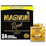 Trojan Magnum Raw Large Size Condoms - 24 Count