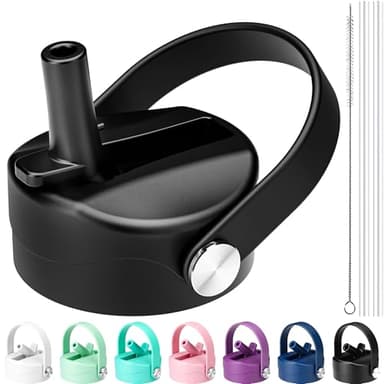Straw Lid for Hydro Flask Wide Mouth, Lids with Straw for Hydroflask 12 16 18 20 32 40 oz Wide Mouth, Replacement Straw Cap for Hydroflask, Top Sport Bottle Lid