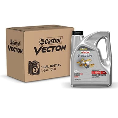 Castrol Vecton 15W-40 CK-4 Advanced Part Synthetic Diesel Engine Oil, 1 Gallon, Pack of 3