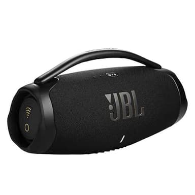 JBL Boombox 3 WiFi Wireless Bluetooth Streaming Portable Speaker, Black - IP67 Dustproof and Waterproof Airplay Alexa PartyProof HD 3D Sound (Renewed)