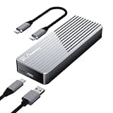 fanxiang SSD Enclosure with Cooling Fan, USB 3.2 Gen 2 (10 Gbps), M.2 NVME/SATA SSD Enclosure, USB Adapter/Reader, M.2 Enclosure, Supports M and B+M Keys and Size 2230/2242/2280 SSDs, MD85