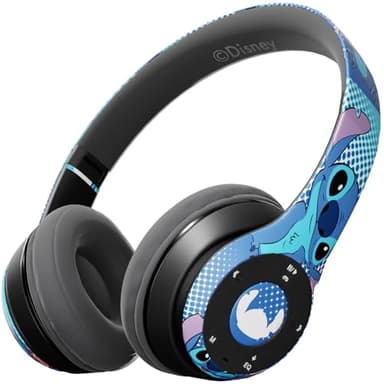 iJoy Disney Lilo & Stitch Expressions Bluetooth Over-Ear Headphones, Wireless Foldable Headset with Built-in Microphone - Stitch Expressions Design, for Adults and Kids