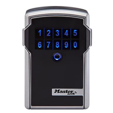 Master Lock Digital Lock Box for Keys with Code, Electronic Wall Mount Key Safe with Bluetooth Connection to iOS/Android App and Sharable Keypad Codes, 3-1/4 Inches Wide, ‎5441EC