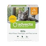 Advecta Plus Flea Prevention For Cats, Cat and Kitten Treatment & Control, Small and Large, Fast Acting Waterproof Topical Drops, 4 Month Supply