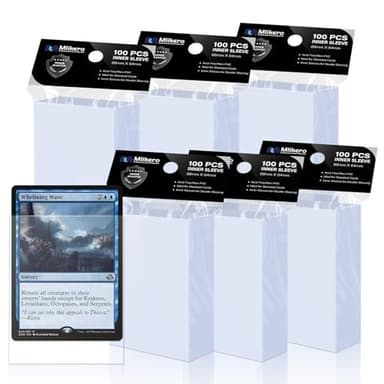 600 Pack Card Sleeves, Perfect Fit Inner Sleeves Ideal for Double-Sleeving, Trading Card Sleeve Compatible with MTG, TCG, Gaming Cards