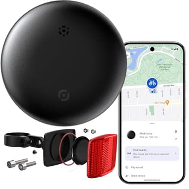 Bike Tracker for Android, Android Airtag Compatible with Google Find My Device App, Replaceable Battery Item Finder, Tracker Tag for Keys, Suitcase, Backpack, Wallet, Luggage (for Bike)