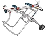 BOSCH T4B Portable Gravity-Rise Miter Saw Stand with Wheels, 18' Material Capacity