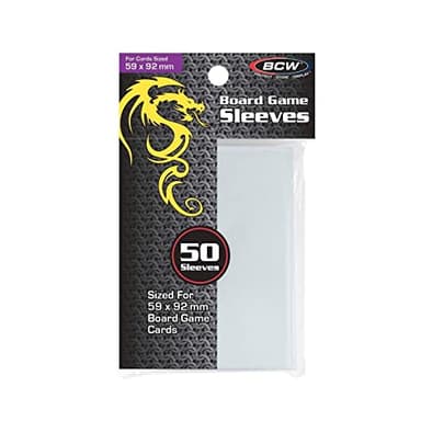 BCW Board Game Sleeves | 59x92mm Card Sleeves for European & American Board Game Cards | Durable Acid-Free | Archival Quality Protection | 50 Sleeves per Pack