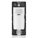 Leviton DVS15-1LZ Decora Vacancy Motion Sensor In-Wall Switch, Manual-On, 15A, Single Pole, Multi-Way or Multi-Sensor, White with Ivory, Light Almond Faceplates