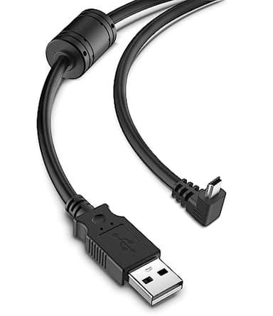 Pixelman Charging Cable for Garmin GPS,(6.5ft 18AWG) Shielding Thicker Power Cord for Garmin Nuvi GPS,90 Degree Mini USB Charger Cable,Car Charger Cable for Drivesmart 65 Zumo Xt