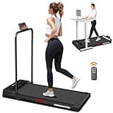 ApexNexus Walking Pad Treadmill Under Desk Treadmill for Office Home, 3.0HP Quiet Folding Treadmill with 300 LBS Weight Capacity, Walking Pad with Handle Bar, Portable Treadmill with Remote Control