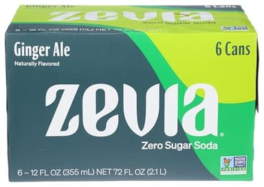 Zevia All Natural Diet Soda - Ginger Ale - 12 oz - 6 pk