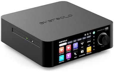 Eversolo Play | Music Streamer with DAC & Amplifier 60W×2ch(8Ω) / 110W×2ch(4Ω) | 5.5" LCD Touchscreen, Support Room Correction & Multi Room System, Stream Qobuz, Tidal&More | Black (CD Edition)