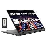 Lenovo Yoga 7i 2-in-1 16" 2K Touchscreen Laptop, Intel Ultra 5 125U, 16GB LPDDR5X, 1.28TB Storage(1TB SSD +288GB Docking Station Set), Backlit Keyboard, Fingerprint Reader, WiFi 6E, Win 11 Pro, Grey
