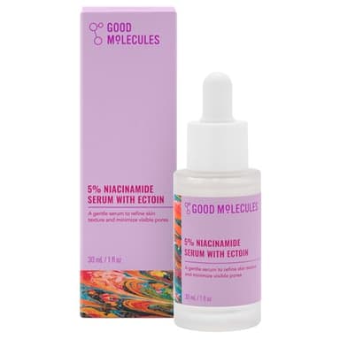 Good Molecules 5% Niacinamide Serum with Ectoin - Ultra Hydrating Serum to Target Enlarged Pores and Blemishes - Moisturizing, Pore Minimizer for Face - Skin Care