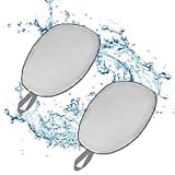 PEUTIER 2pcs M Kayak Cockpit Cover, Oxford Kayak Seat Cover with Elastic Band Waterproof Kayak Canoe Cockpit Cover Adjustable Kayak Cockpit Protector Seal Cockpit Cover for Most Kayaks (Gray)