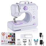 rxmeili Sewing Machine Portable mini Electric Sewing Machine for beginners 12 Built-in Stitches 2 Speed with Foot Pedal，Light, Storage Drawer.