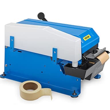 VEVOR Water-Activated Tape Dispenser, Maximum 39.4" x 3.94" Tape, Adjustable Length, Width & Water Level, Manual Tape Dispenser w/Water Brush, Carton Packaging for Express Box, Gift Box