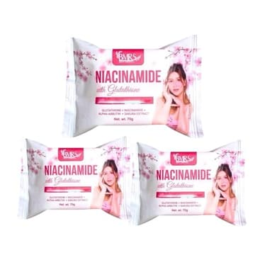 Generic BMRS Niacinamide with Glutathione Soap, 3 Bars x 70g, 2.49 Ounce (Pack of 1)