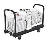 NAVAC NRD16T Industrial Vacuum Pump for Heavy Commercial and Industrial Applications | 12 CFM, 3 Microns | High-Performance Oil Mist Filter and Carry Cart Included | 1 Year Warranty