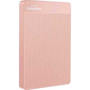 UnionSine 500GB Ultra Slim Portable External Hard Drive HDD-USB 3.0 for PC, Mac, Laptop, PS4, Xbox one, Xbox 360-(Pink)