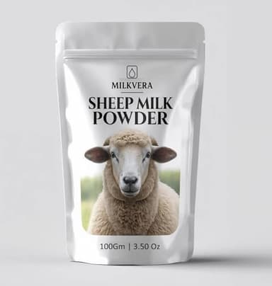 Milkvera 100% NATURAL Dried Sheep Milk Powder | 100gm (3.5 Oz) Pack